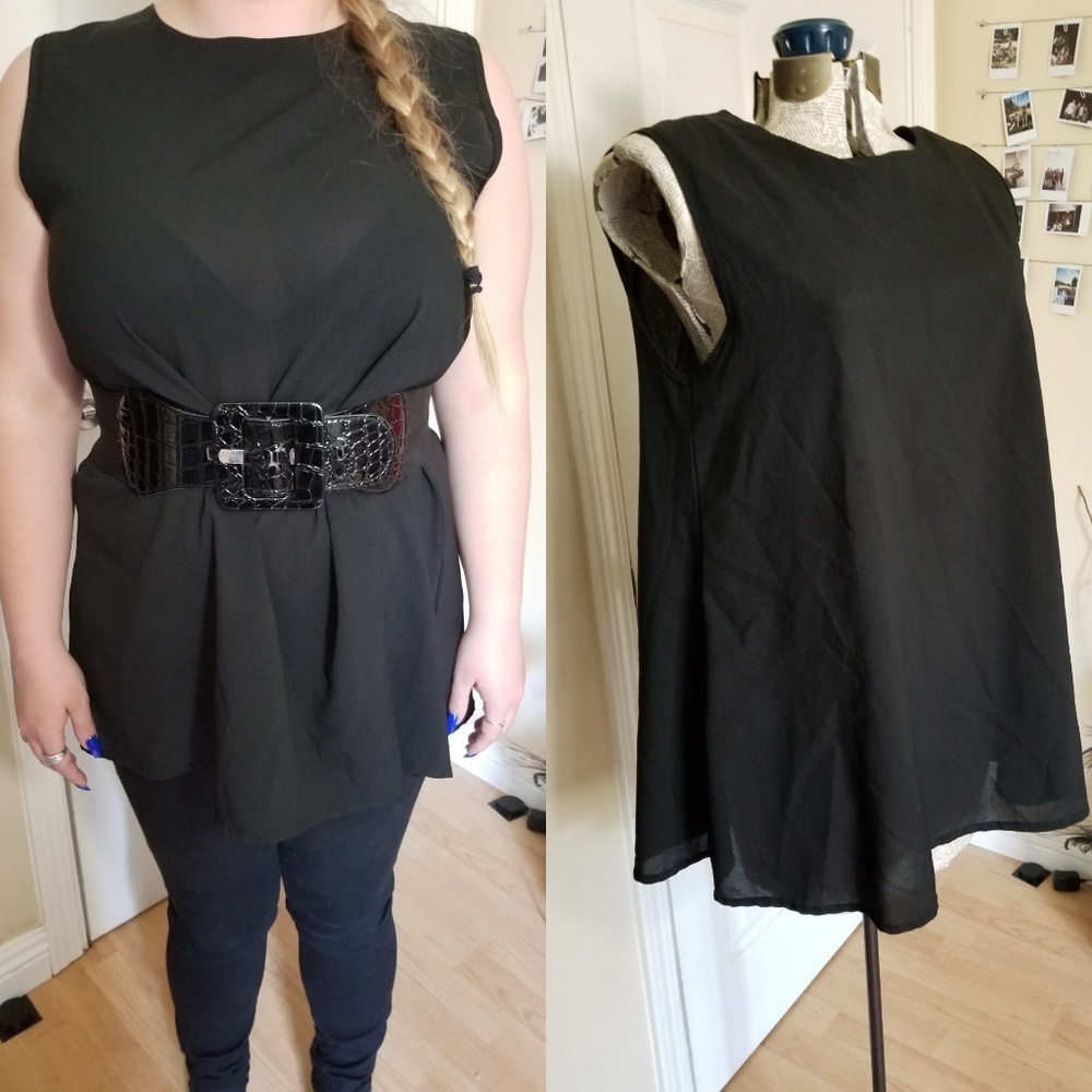 Sheer black top